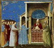 GIOTTO di Bondone The Bringing of the Rods to the Temple oil